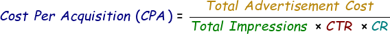 Cost Per Acquisition Formula